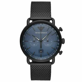 Emporio Armani AR11201 Chronograph Date Mesh Bracelet Strap Men's Watch