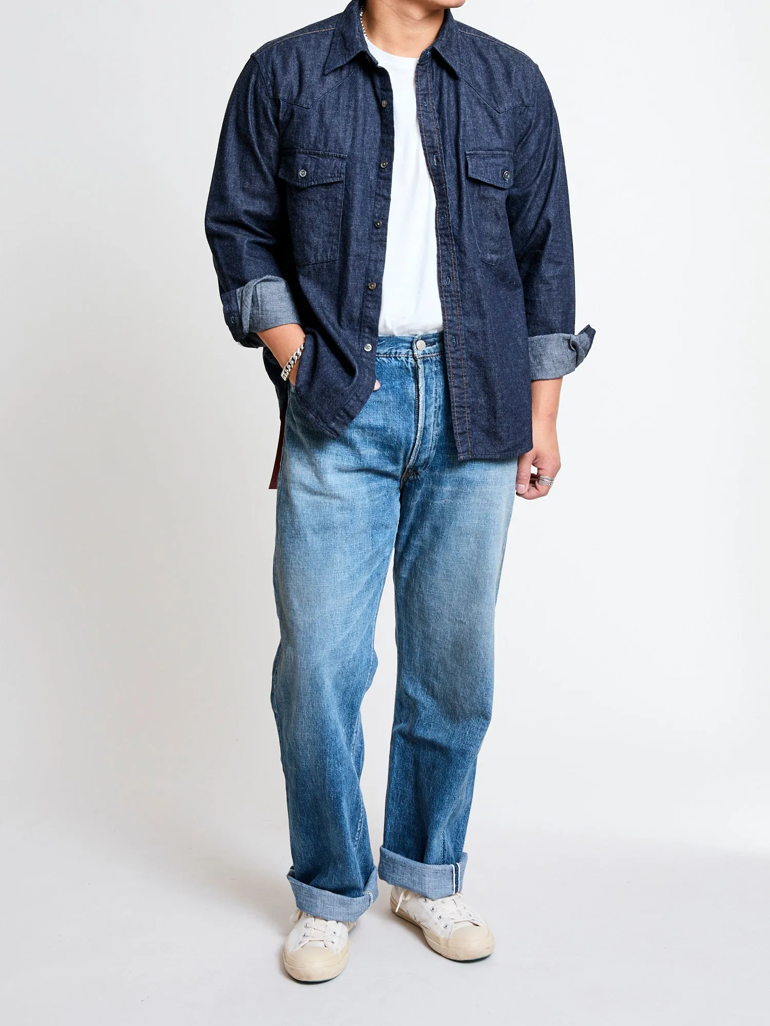 0105SS "Dartford" 11.5oz Washed Selvedge Denim - Wide Fit