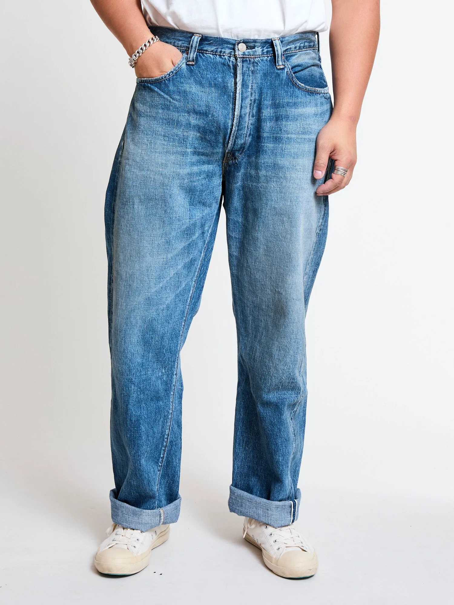 0105SS "Dartford" 11.5oz Washed Selvedge Denim - Wide Fit