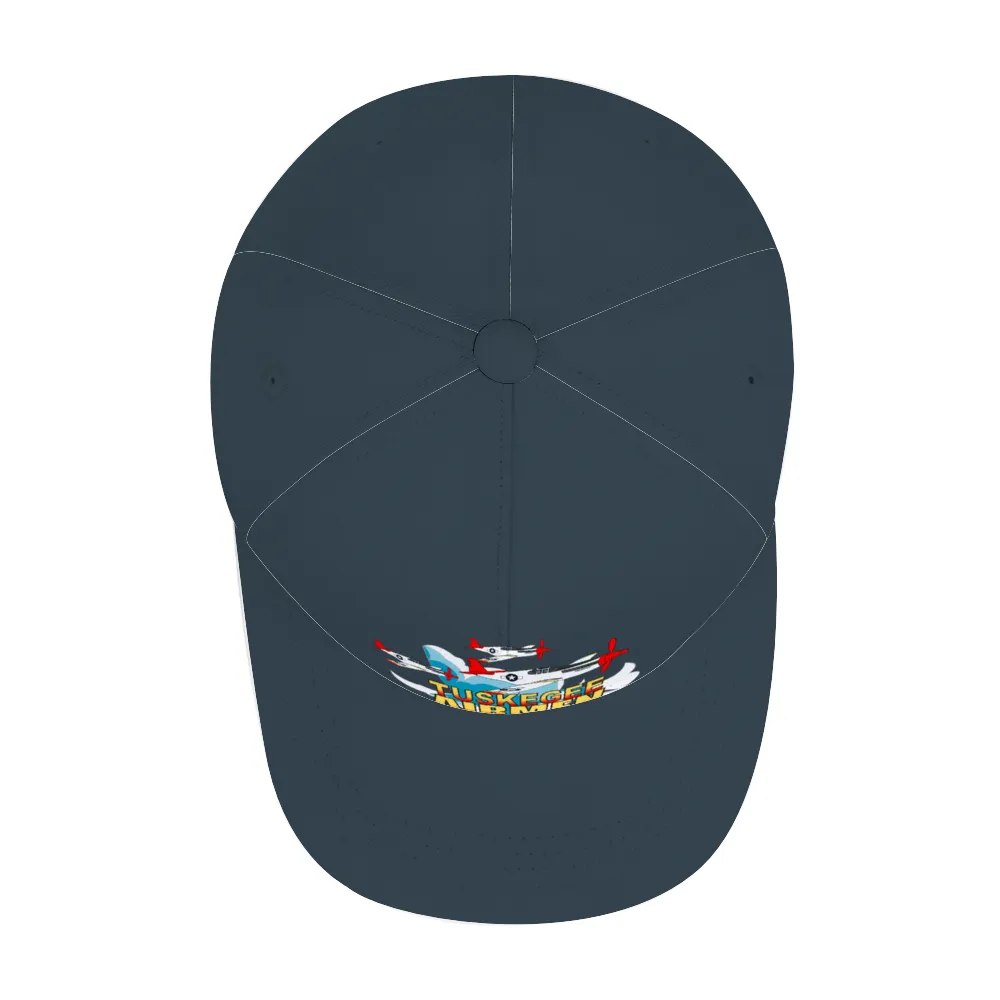 332nd Fighter Group (Red Tails) (Tuskegee Airmen) - AOP - Unisex Adjustable Curved Bill Baseball Hat