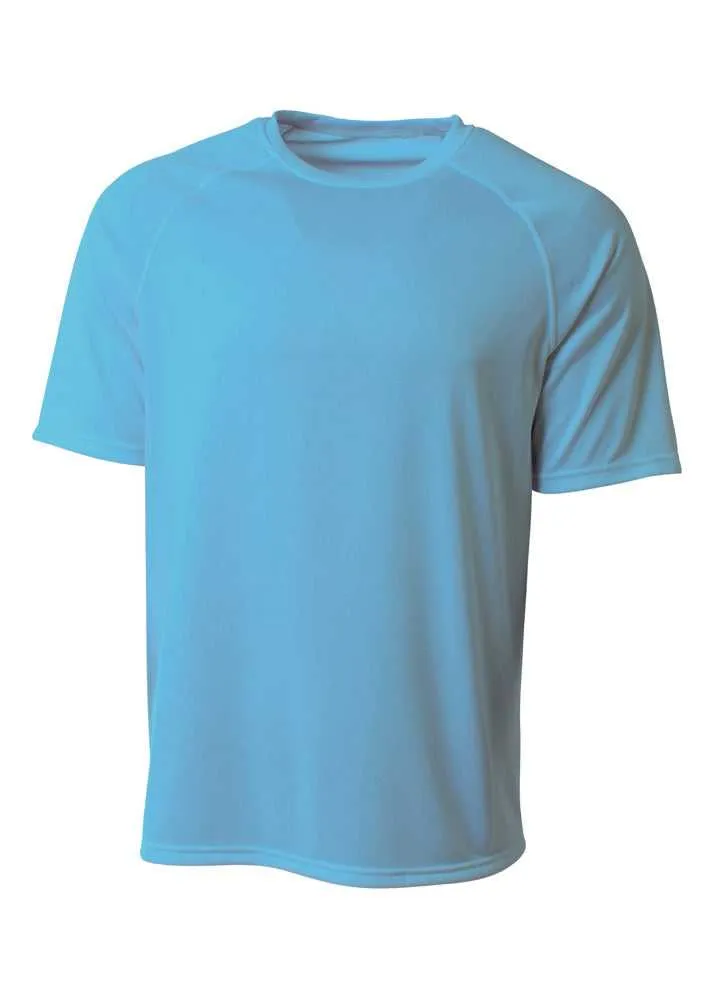 A4 N3393 SureColor Short Sleeve Cationic Tee - Light Blue