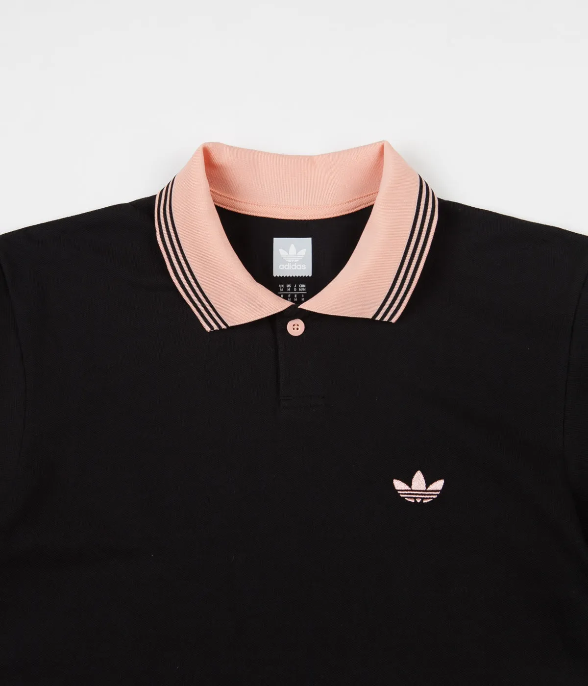 Adidas 'Nora' Polo Shirt - Black / Glow Pink