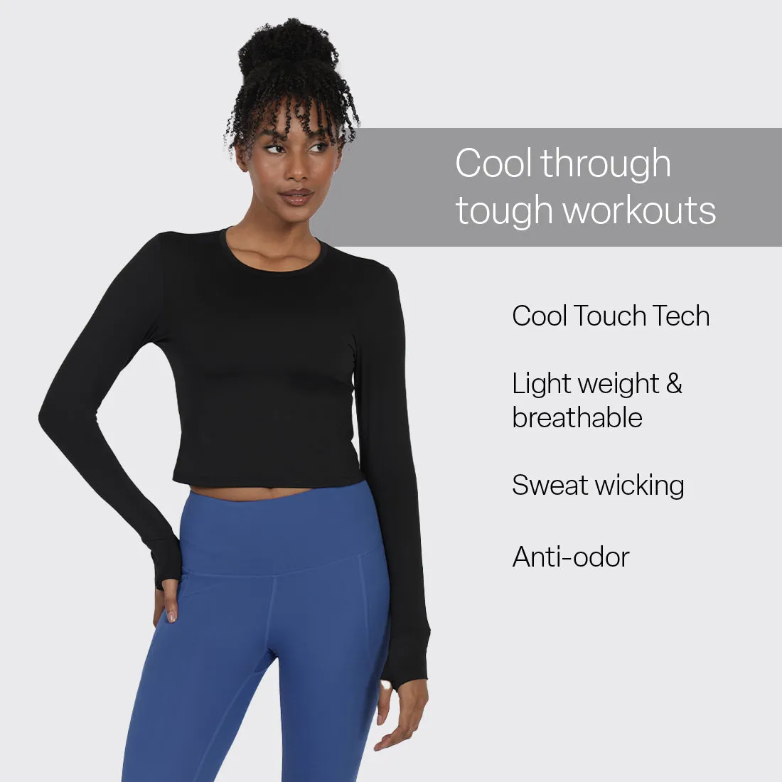 AeroCool™ Training - Crop Top Full Sleeves