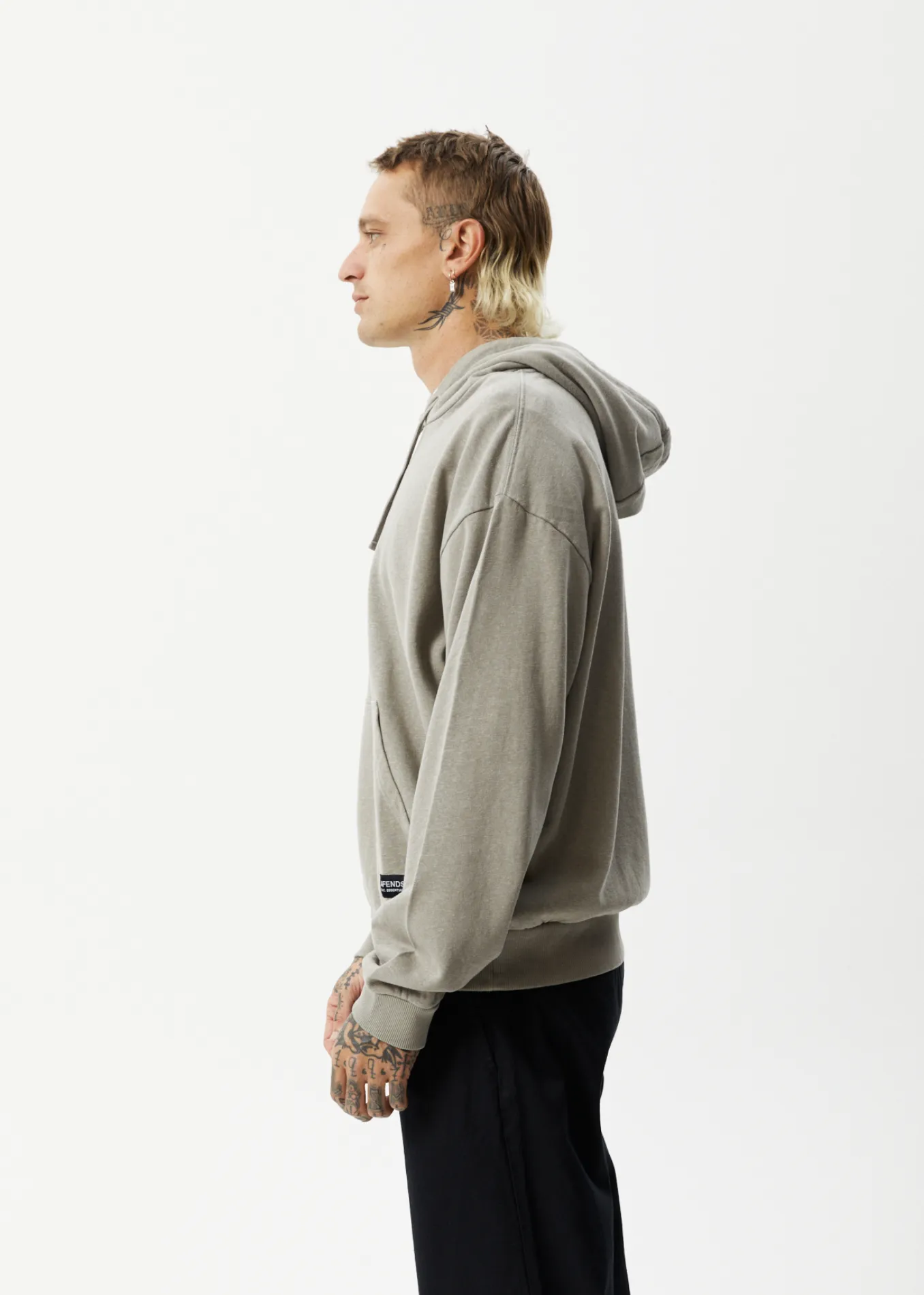 AFENDS Mens All Day - Hoodie - Olive