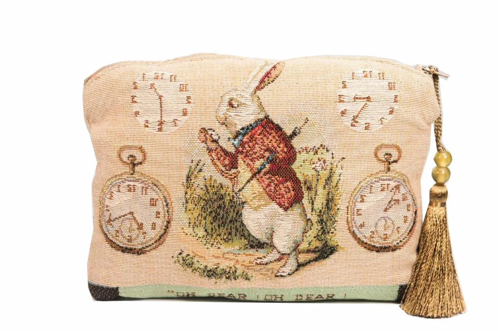 Alice in Wonderland Zip Purse White Rabbit