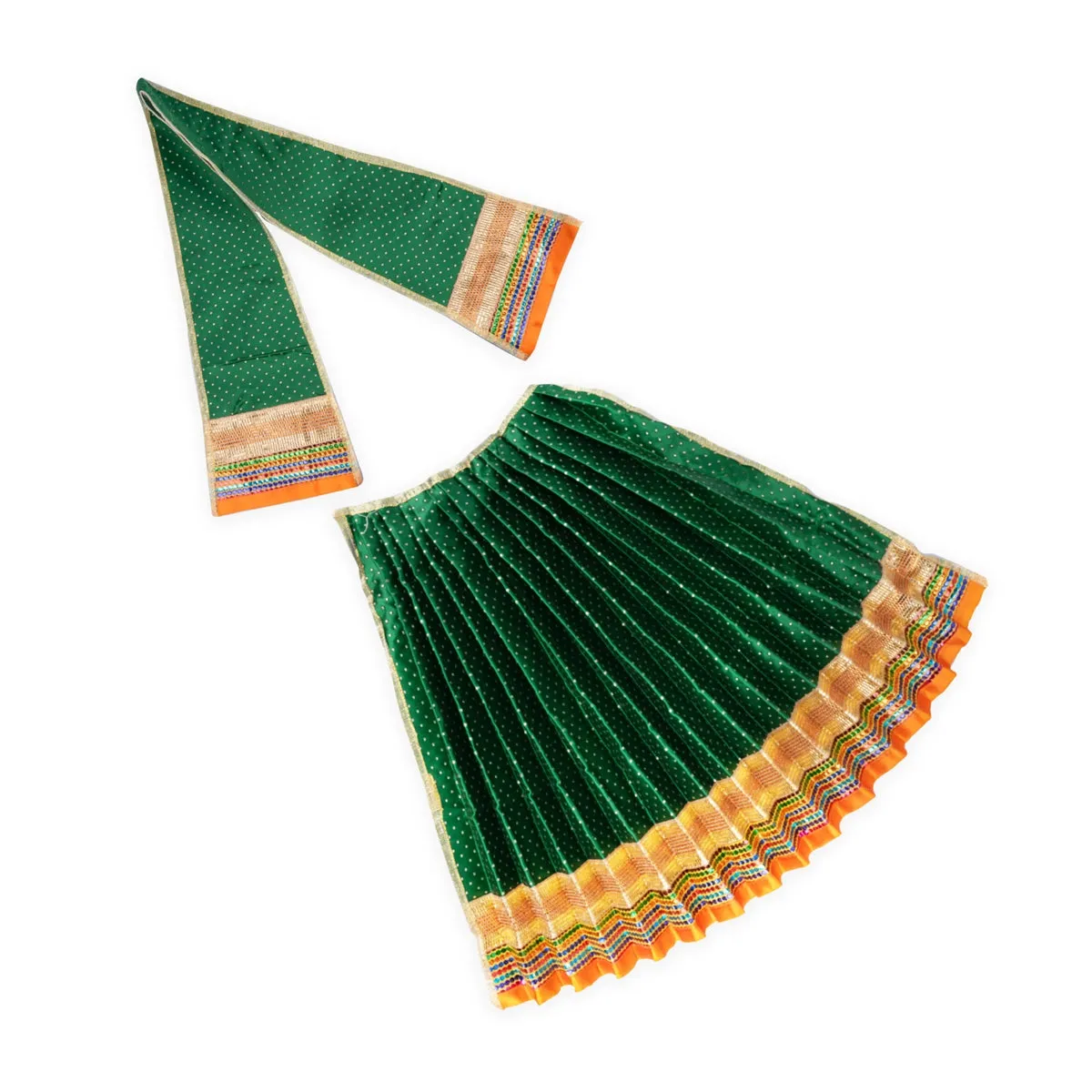 Amman Pavadai - 15 x 29 Inches | Lehenga Patka/ Satin Devi Vastra for Deity Decor/ Assorted Colour