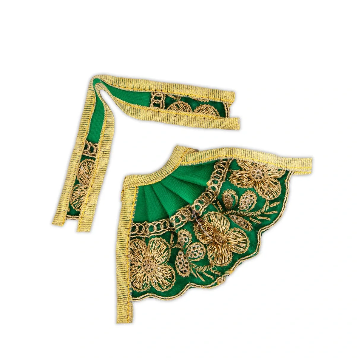 Amman Pavadai - 2 Inches | Mata Dress/ Devi Vastra/ Golden Border Mata Poshak for Deity/ Assorted Colour