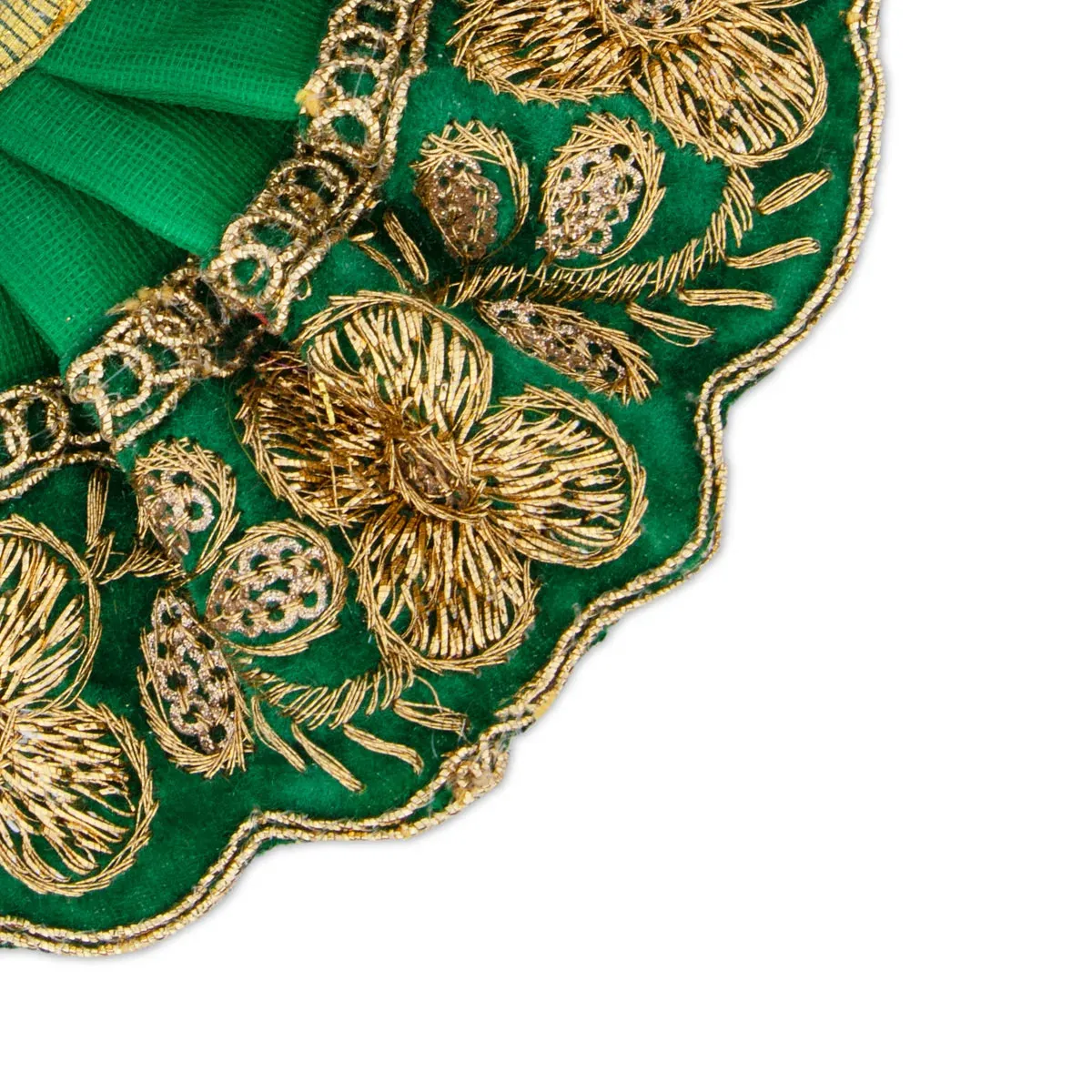 Amman Pavadai - 2 Inches | Mata Dress/ Devi Vastra/ Golden Border Mata Poshak for Deity/ Assorted Colour