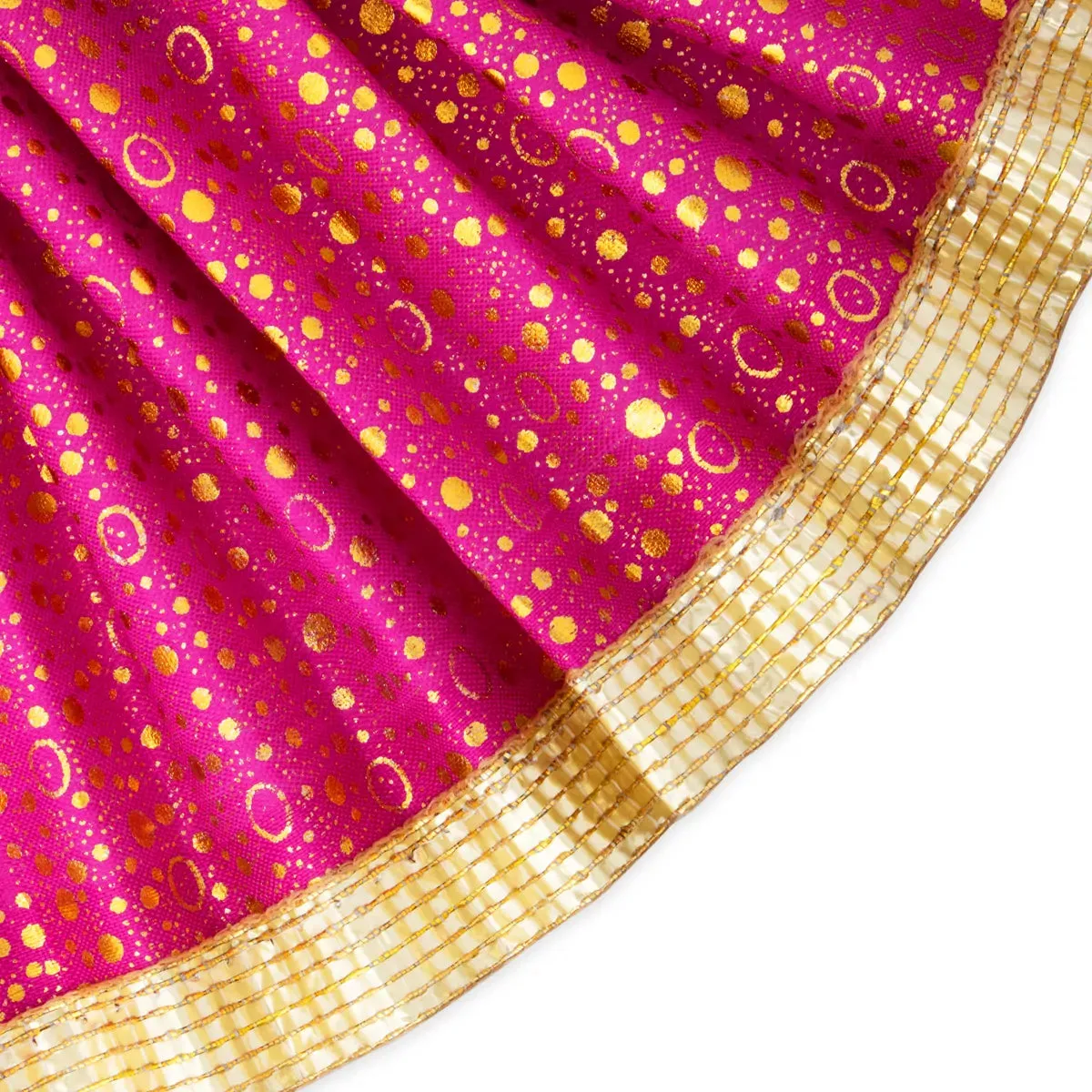 Amman Pavadai - 7 x 14 Inches | Mata Dress/ Devi Vastra/ Golden Border Mata Poshak for Deity/ Assorted Colour