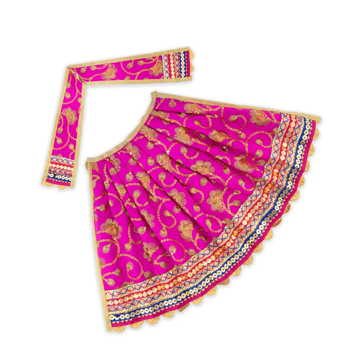 Amman Pavadai - 8 x 10 Inches | Fancy Mata Dress/ Devi Vastra/ Mata Poshak for Deity/ Assorted Colour