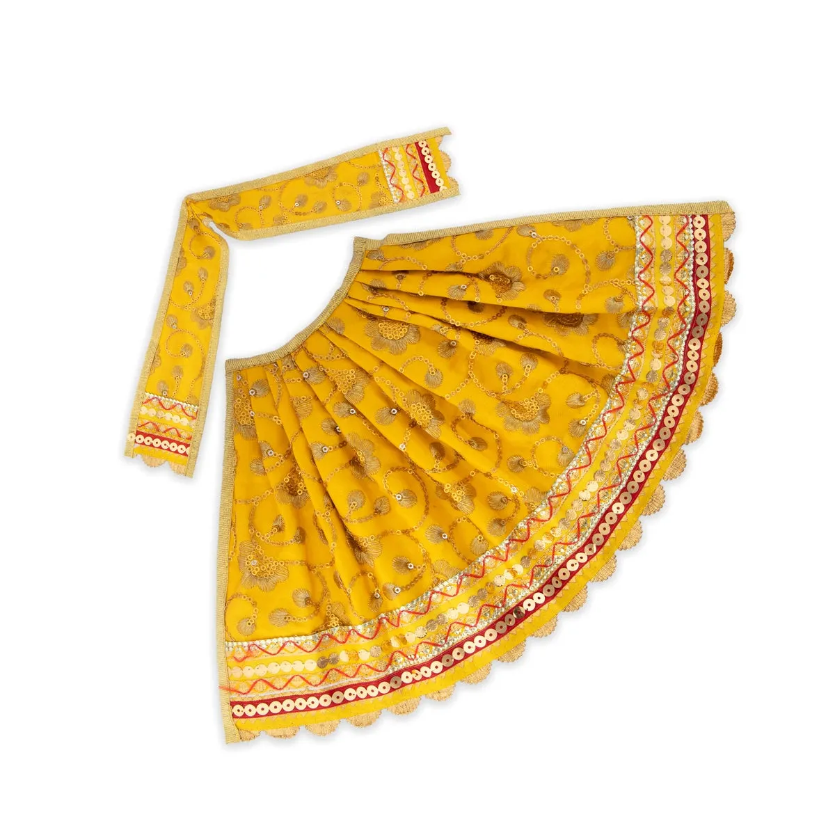 Amman Pavadai - 8 x 10 Inches | Fancy Mata Dress/ Devi Vastra/ Mata Poshak for Deity/ Assorted Colour