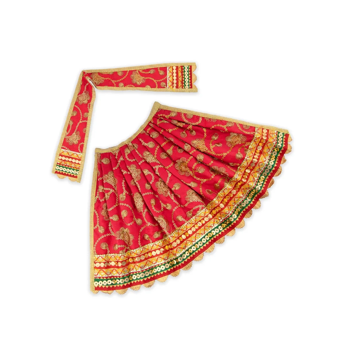 Amman Pavadai - 8 x 10 Inches | Fancy Mata Dress/ Devi Vastra/ Mata Poshak for Deity/ Assorted Colour