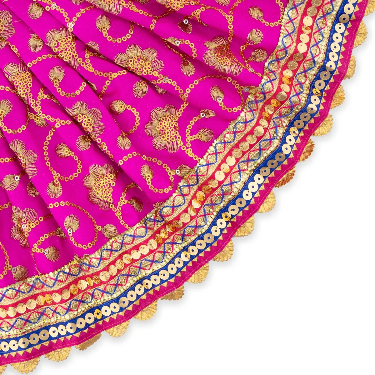 Amman Pavadai - 8 x 10 Inches | Fancy Mata Dress/ Devi Vastra/ Mata Poshak for Deity/ Assorted Colour