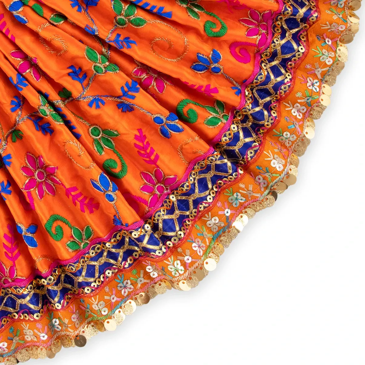 Amman Pavadai - 9 x 16 Inches | Fancy Mata Dress/ Devi Vastra/ Mata Poshak for Deity/ Assorted Colour