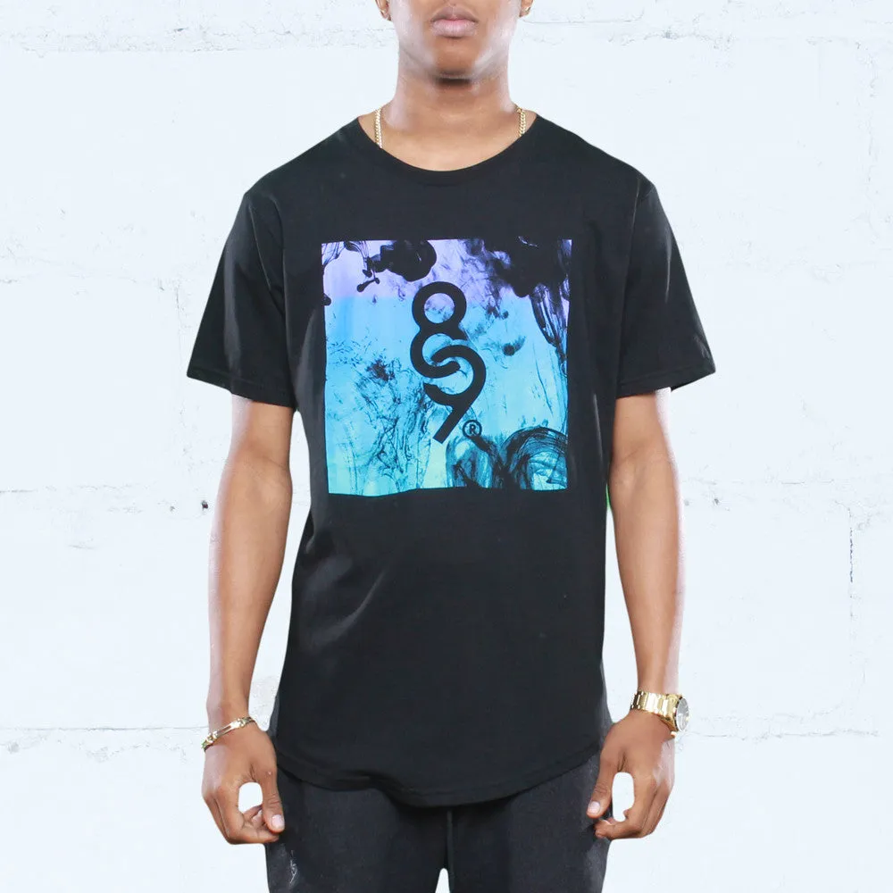 Aqua 8 Ink Square Curved Hem T Shirt