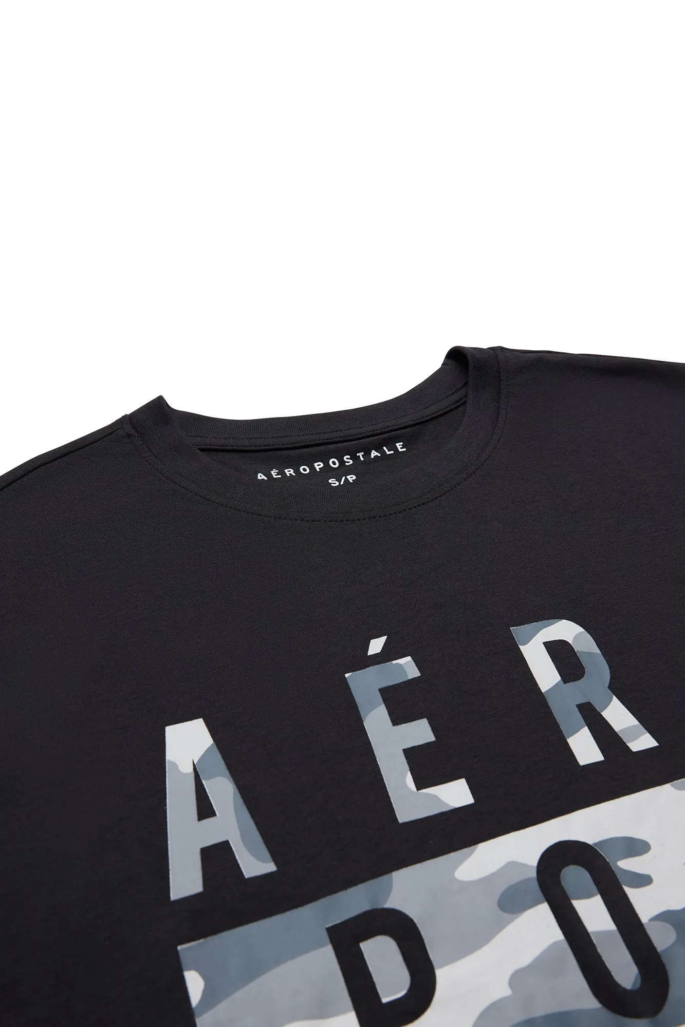 Aéropostale Camouflage Text Graphic Tee