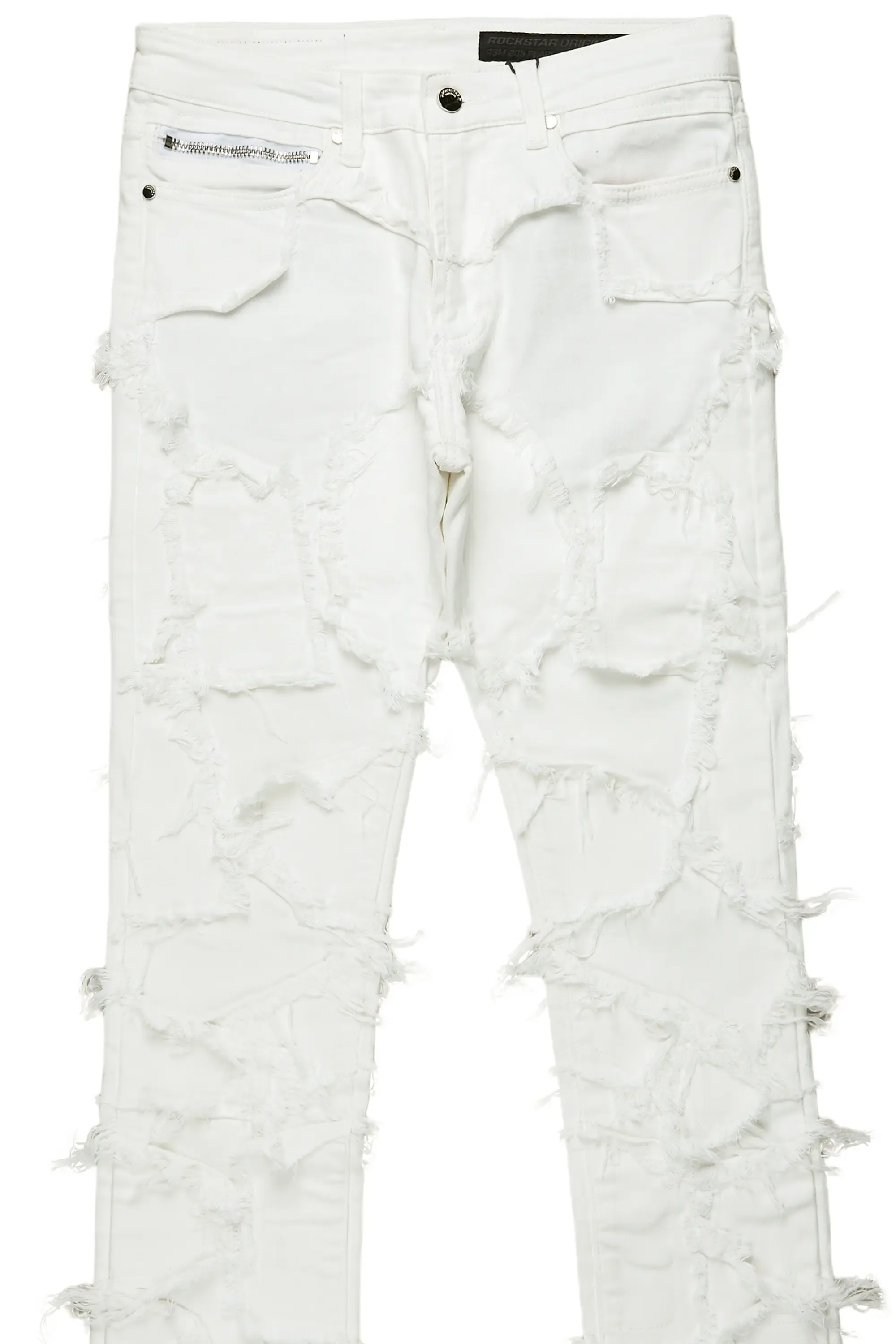 Arturo White Stacked Flare Jeans