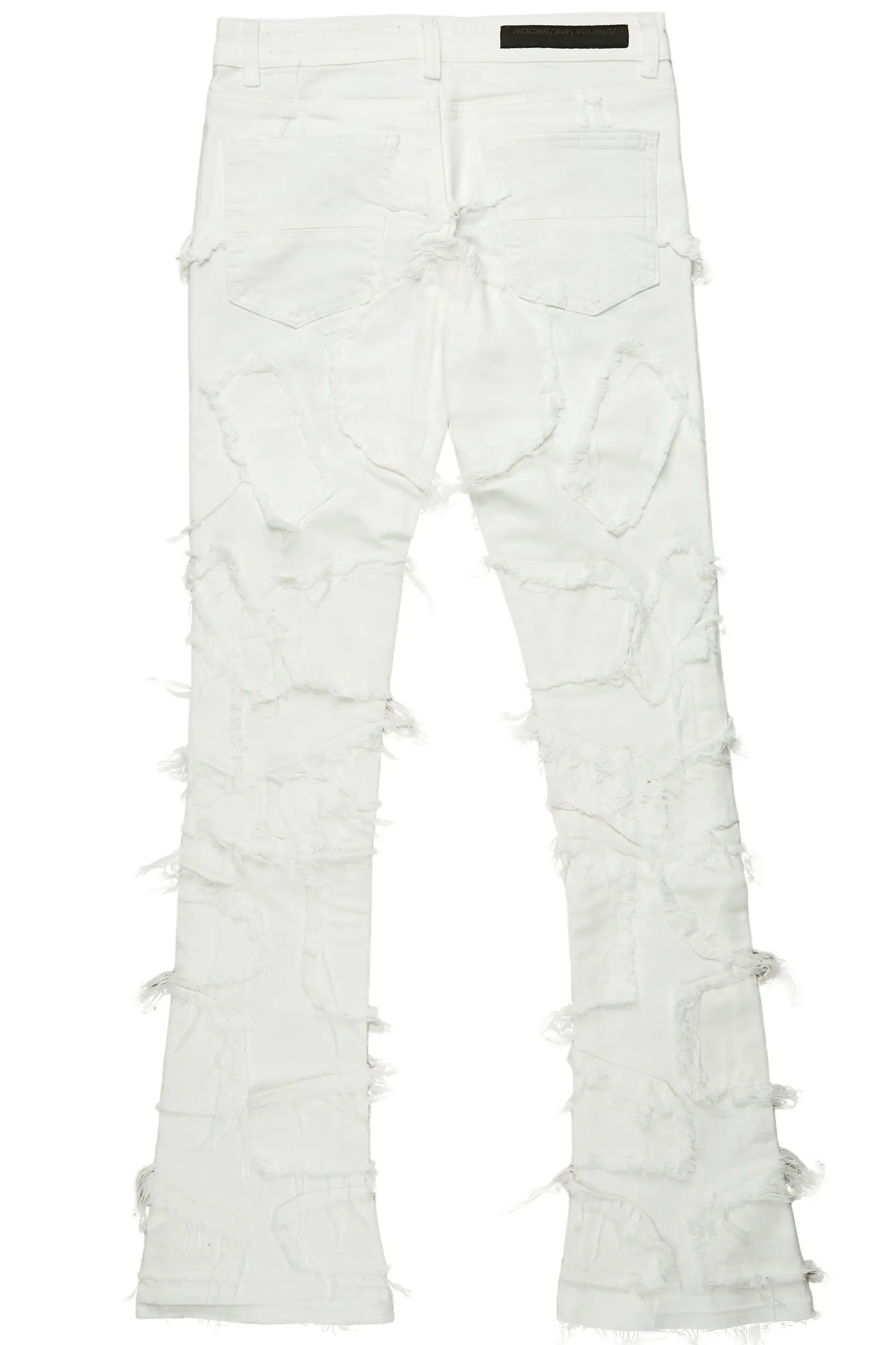 Arturo White Stacked Flare Jeans