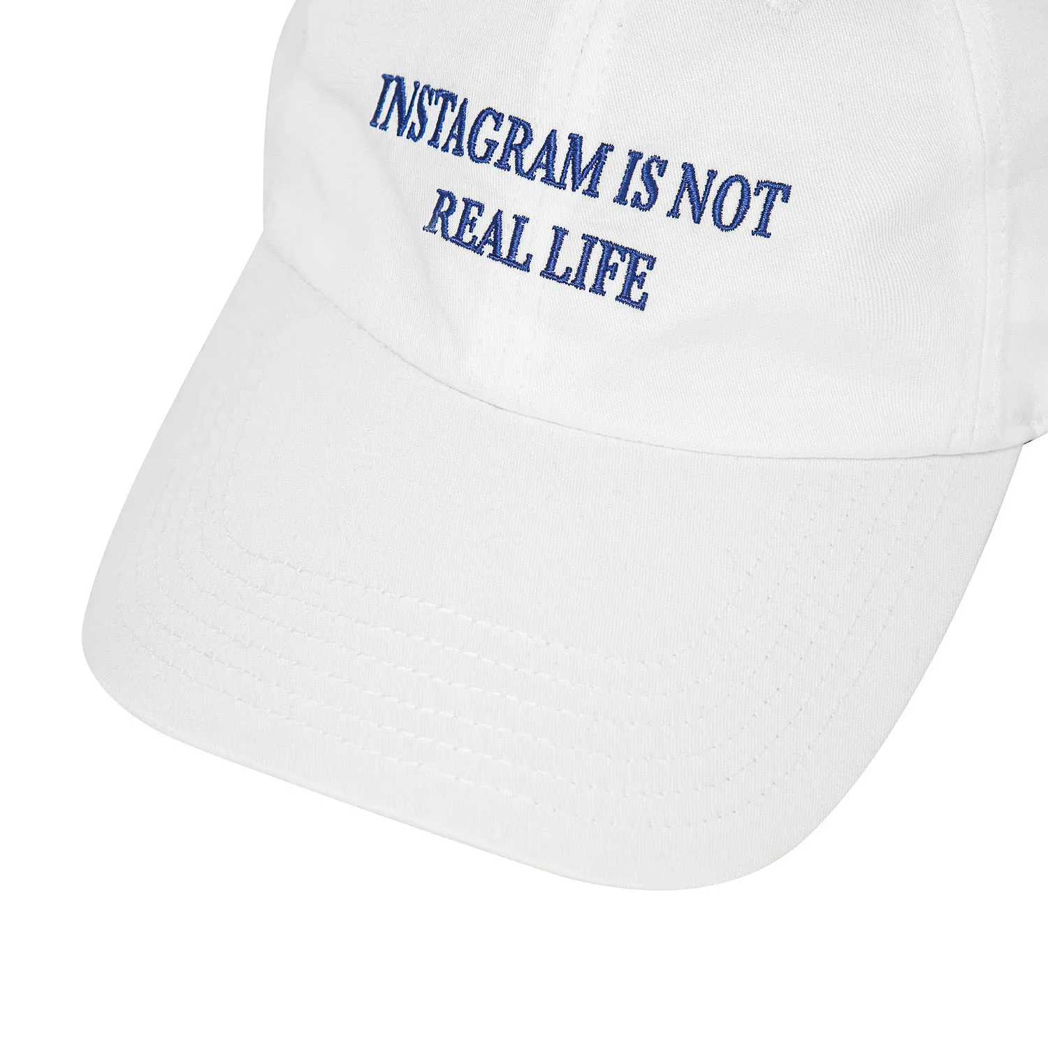 A[S]USL INSTAGRAM IS NOT REAL LIFE DAD CAP-WHITE