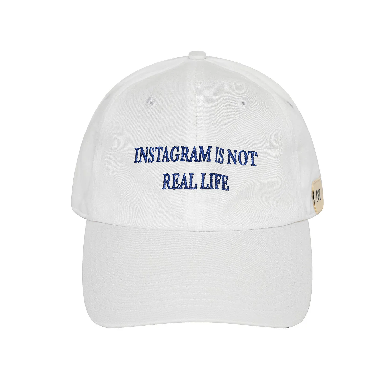 A[S]USL INSTAGRAM IS NOT REAL LIFE DAD CAP-WHITE