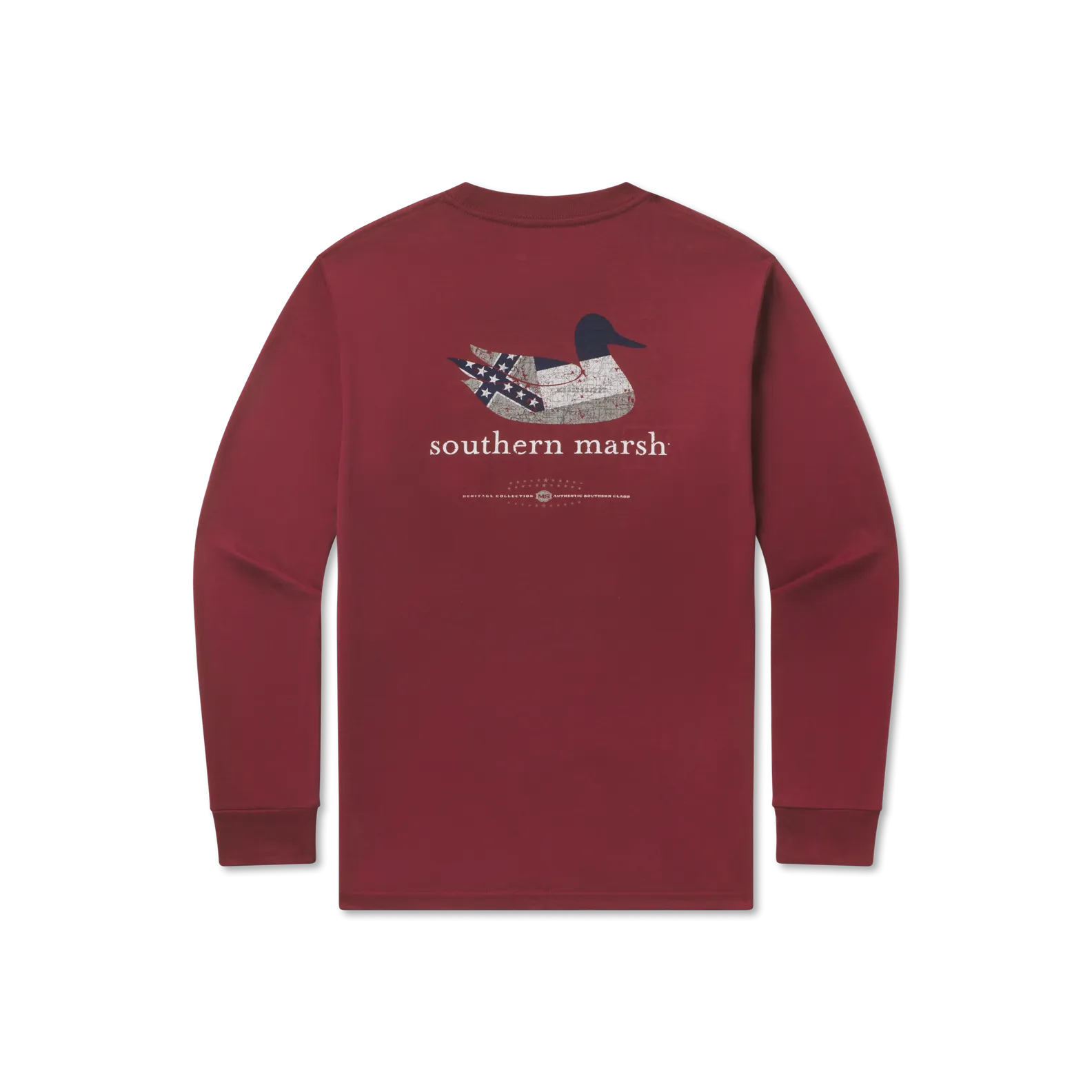 Authentic Heritage Tee - Mississippi State Flag - Long Sleeve