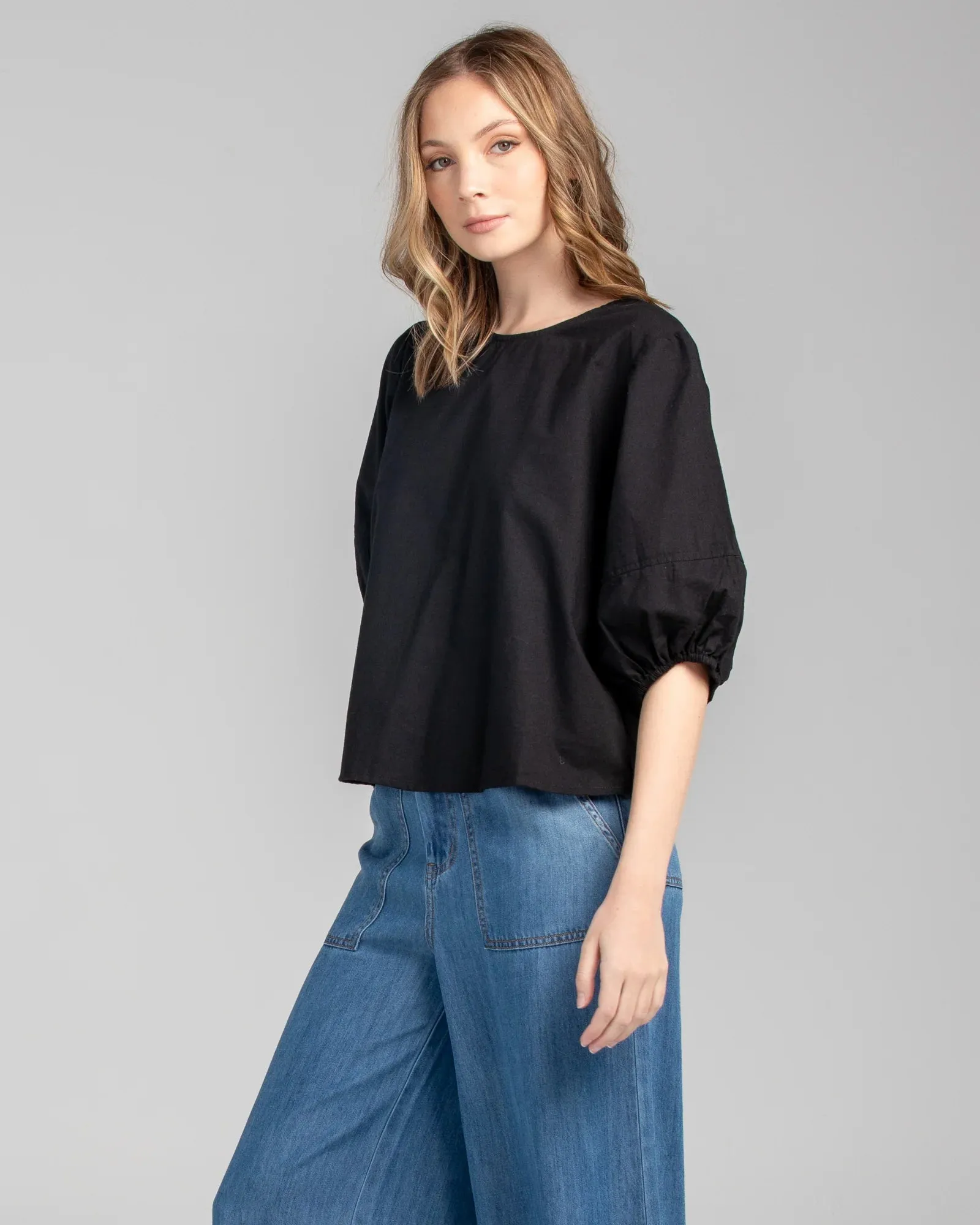 Ava Top Basic -BLACK