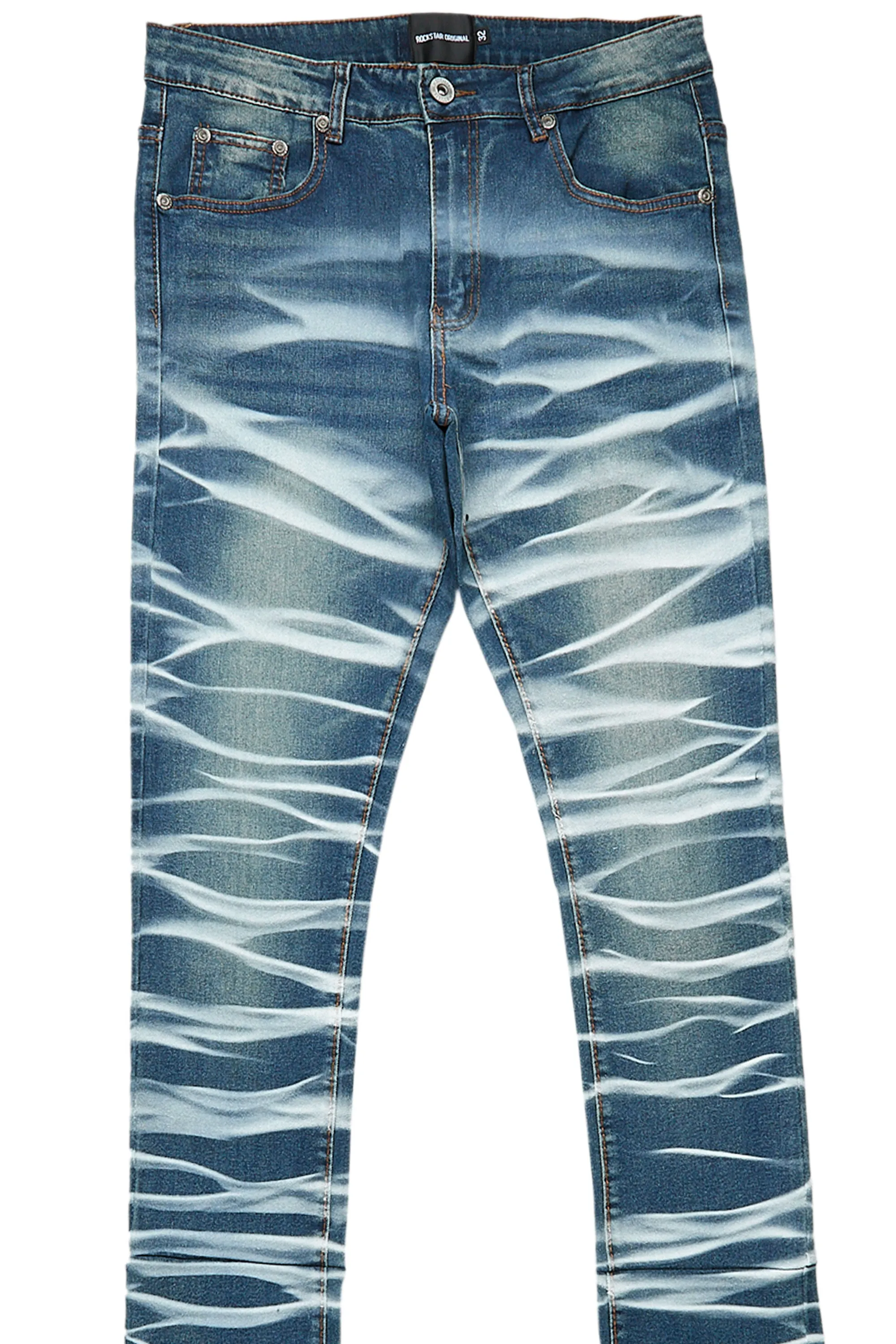 Ayden Vintage/White Super Stacked Flare Jean