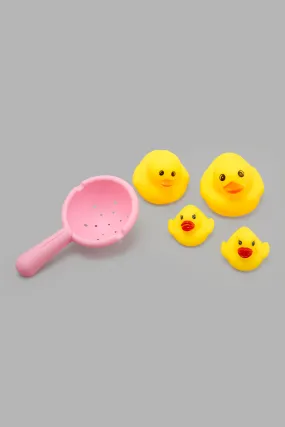 Baby Blue And Yellow Duck Bath Toy (5 Piece)