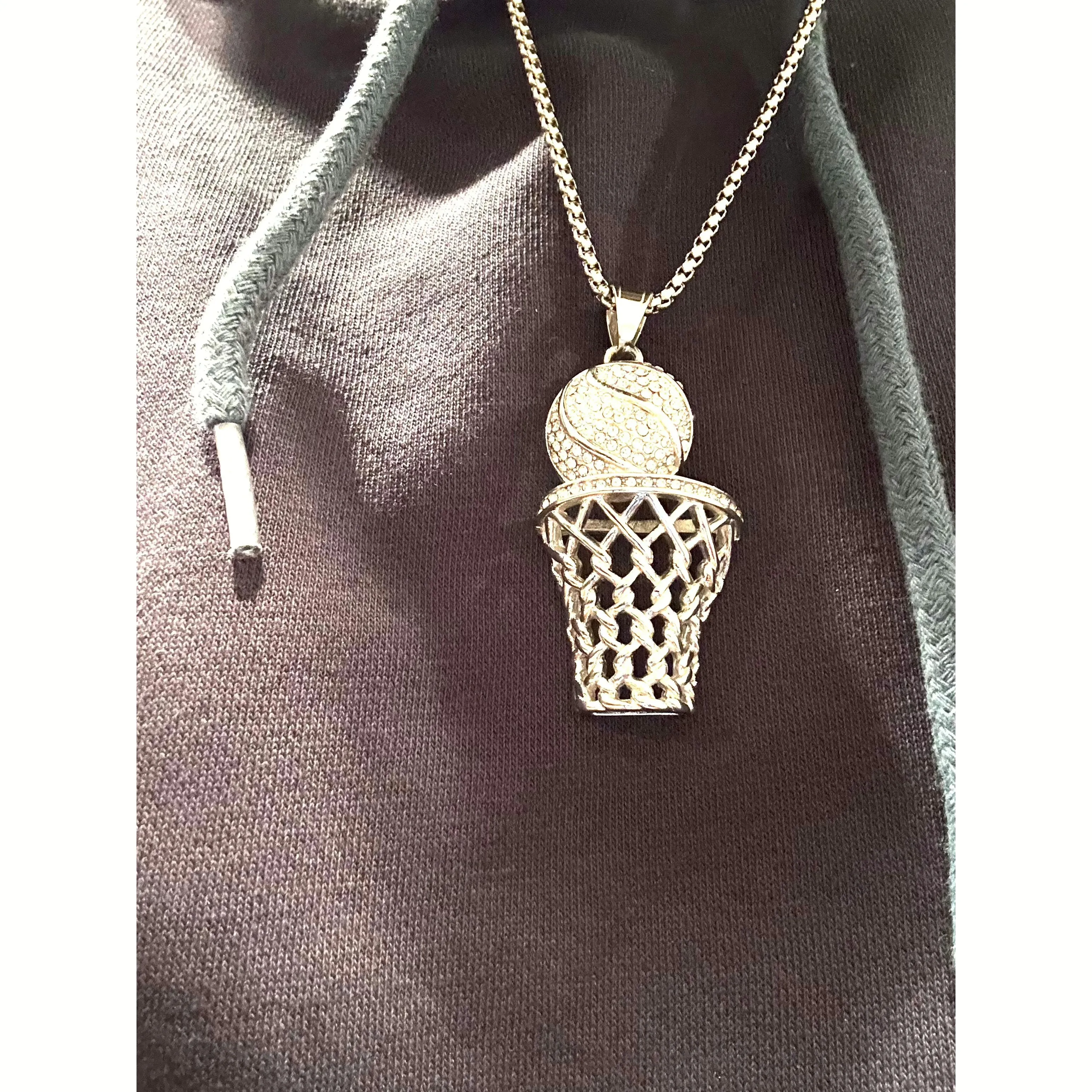 Basketballer CZ Necklace