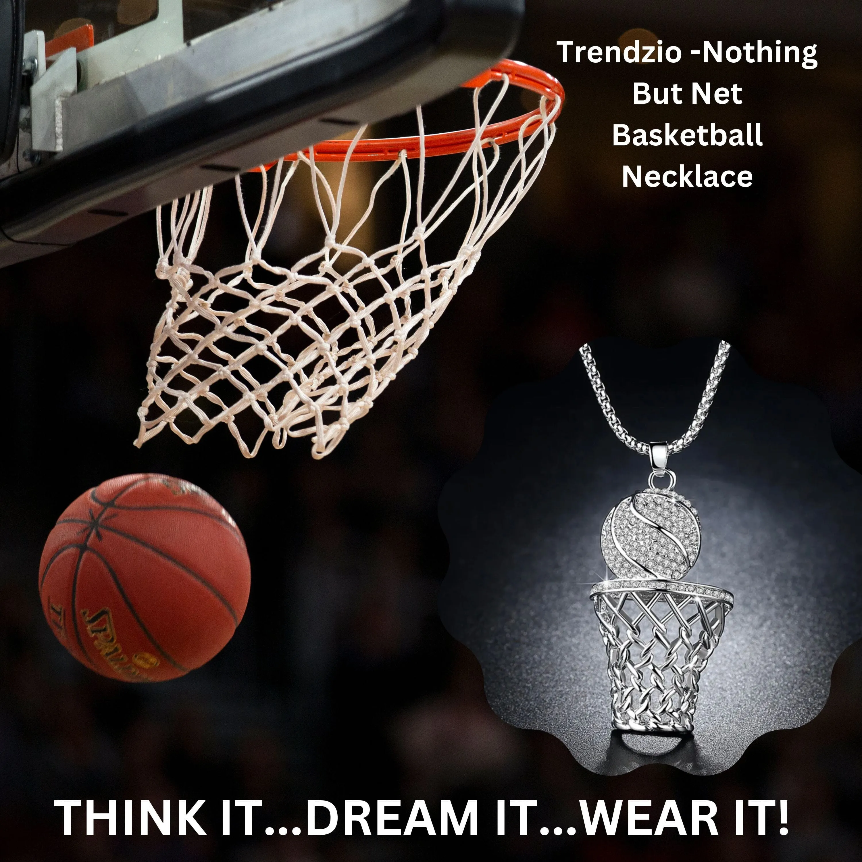 Basketballer CZ Necklace