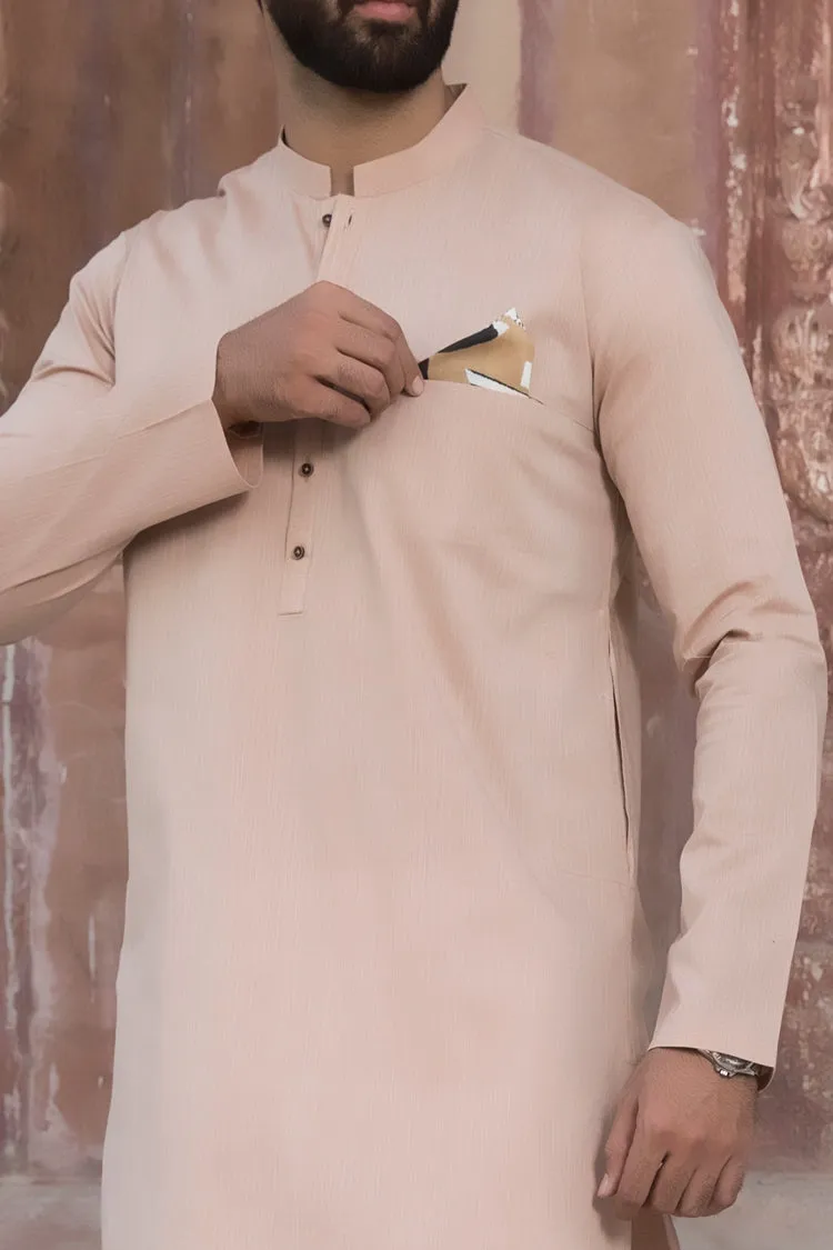 Beige Cotton Kurta - AL-K-780