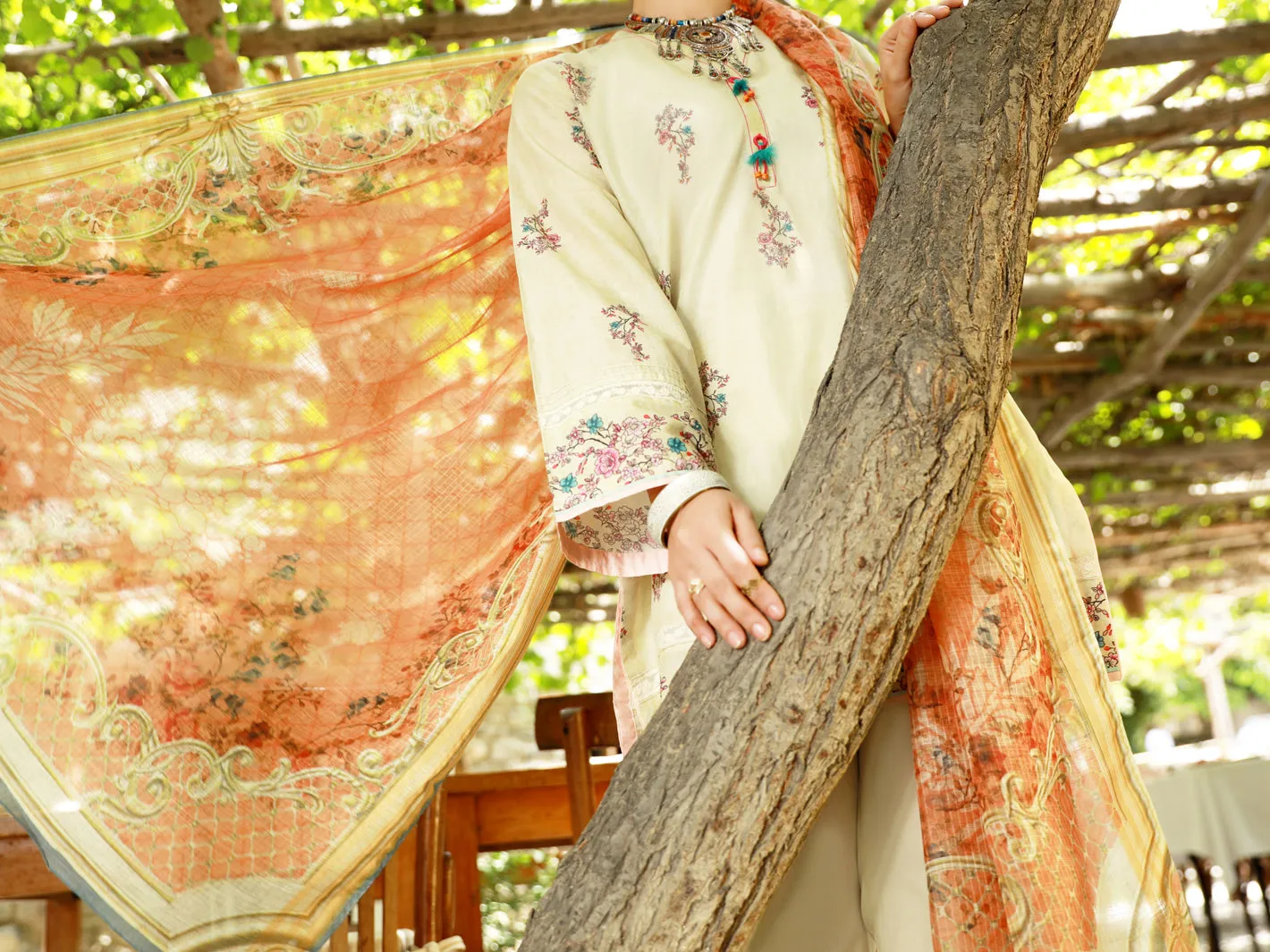 Beige Lawn 3 Piece Stitched - ALP-3PS-1380