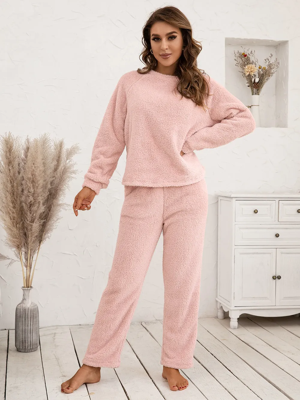 BerriesJam - 2024 Wool Hooded Sweater Suit Loose Casual Home Wear