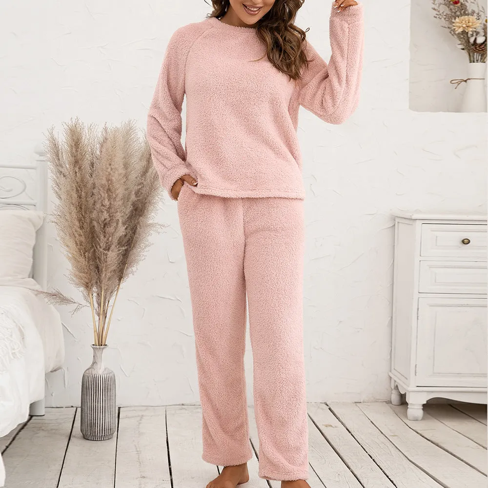 BerriesJam - 2024 Wool Hooded Sweater Suit Loose Casual Home Wear