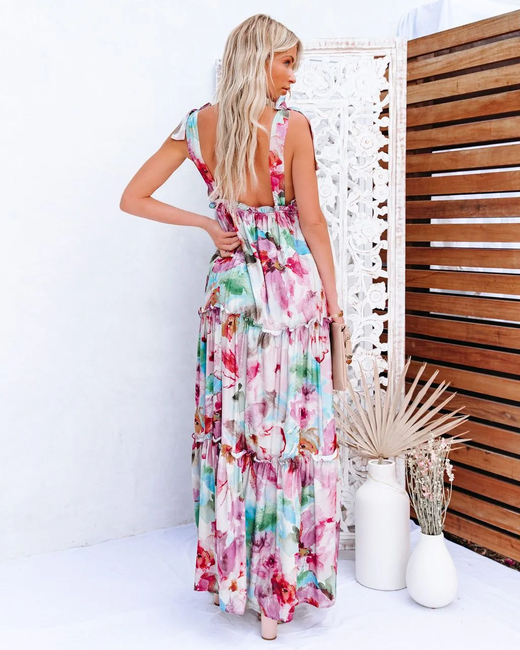 Beyond The Waterfall Pocketed Tiered Maxi Dress - FINAL SALE