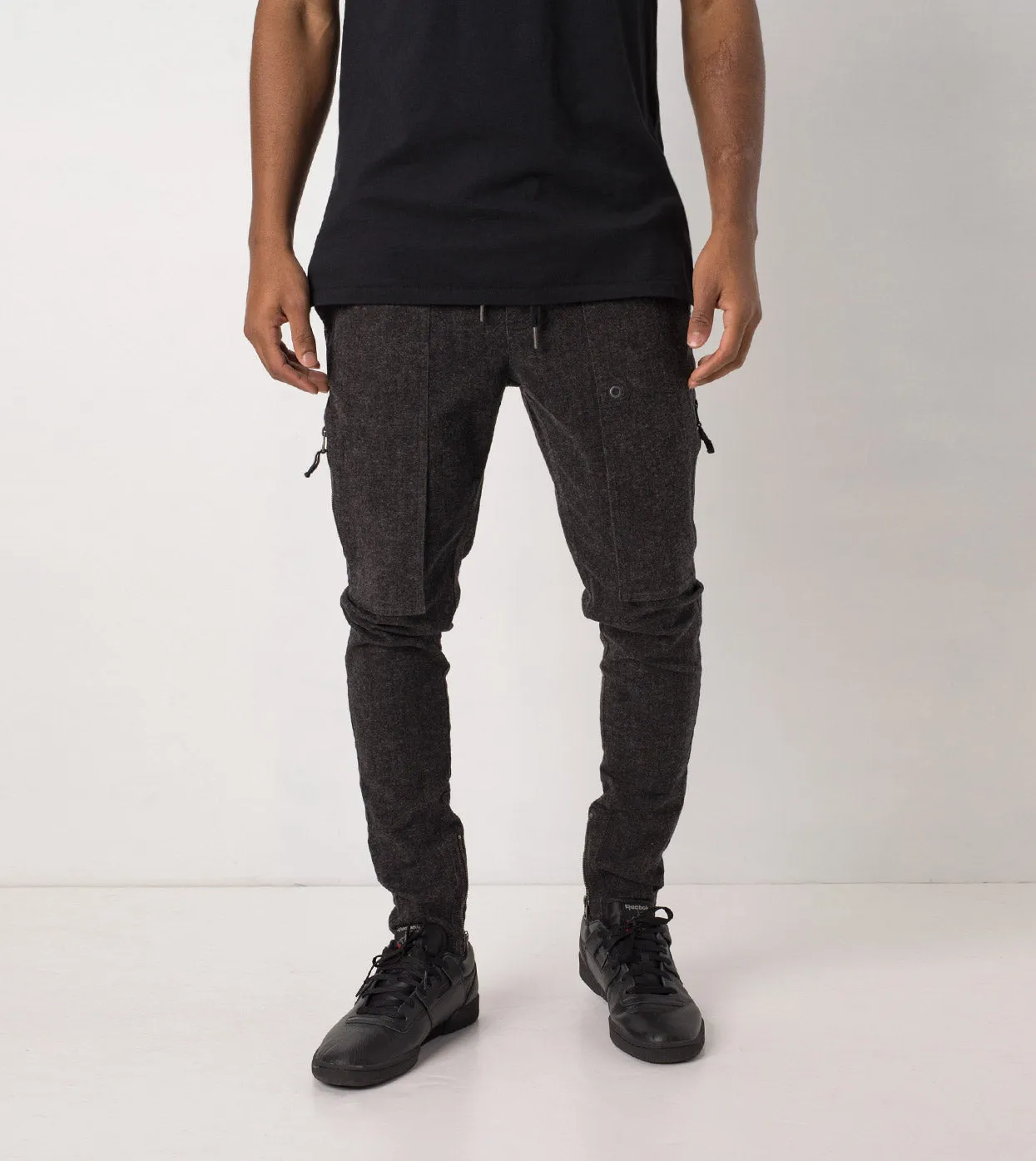 Blockshot Chino Charcoal Marle