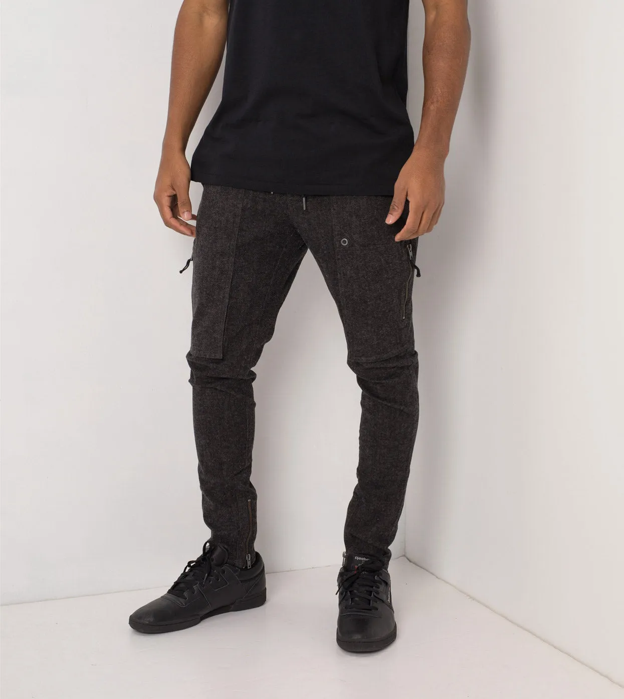 Blockshot Chino Charcoal Marle