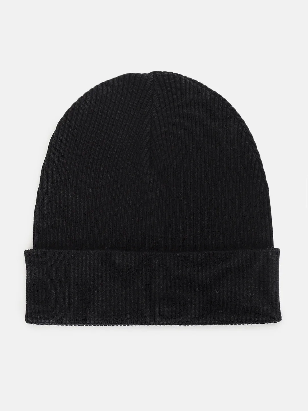 Blue Giraffe Boys Black Solid Beanie