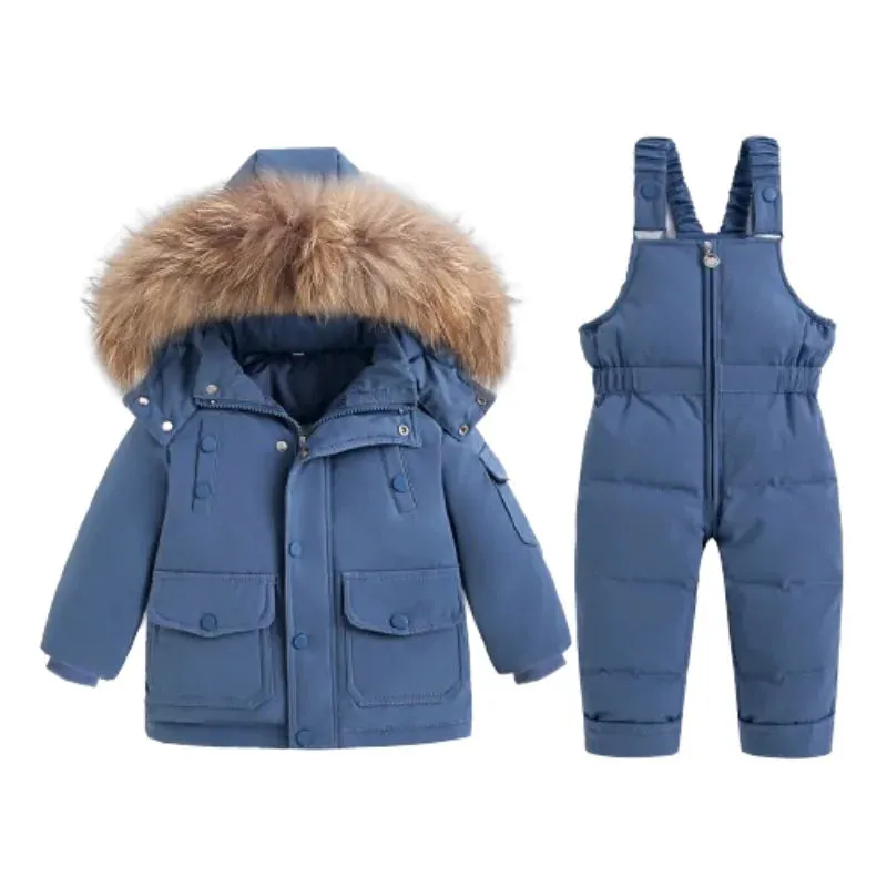 Boys Baby Blue Two Piece Snow Suit