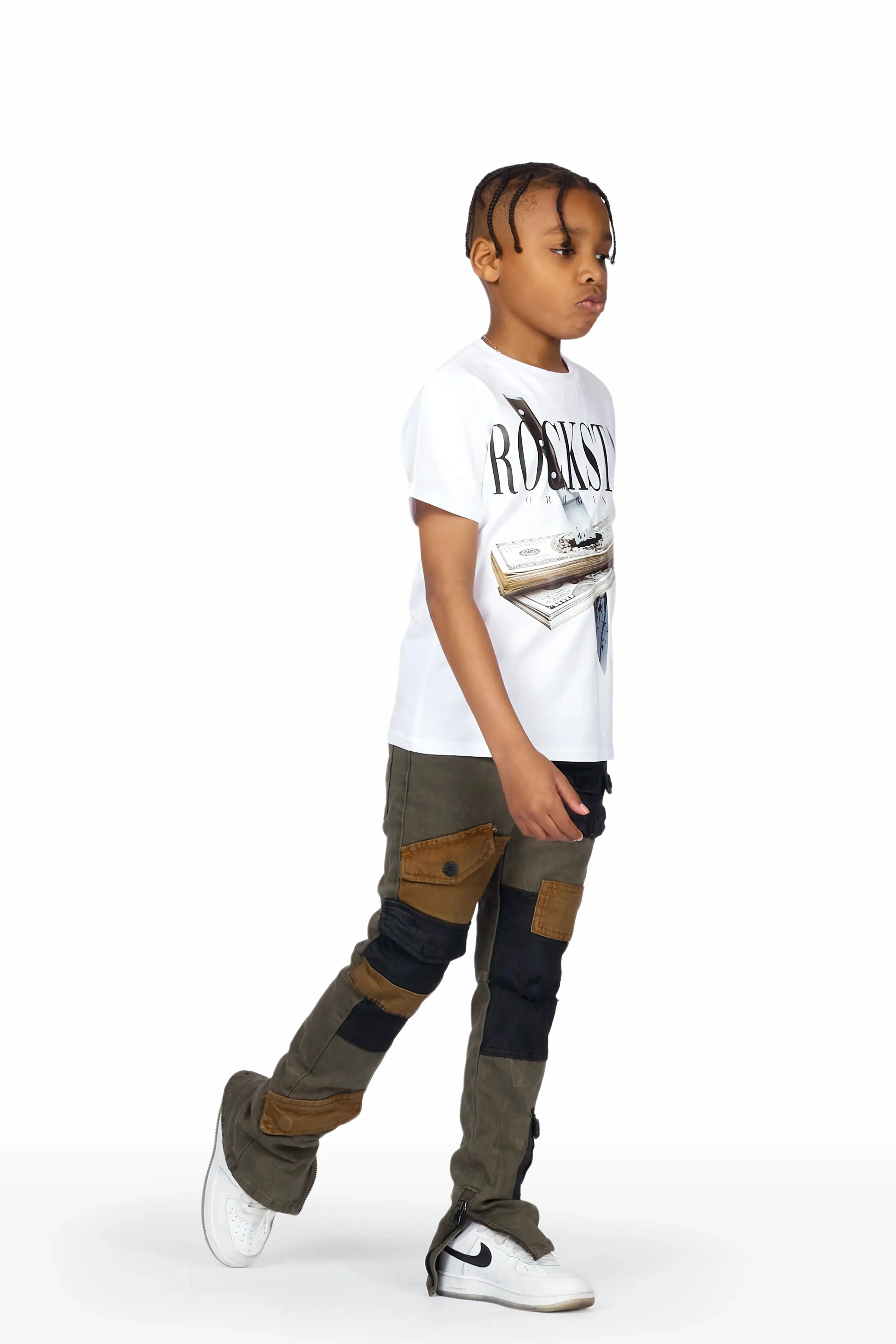 Boys Demarcus Olive Patch Jean