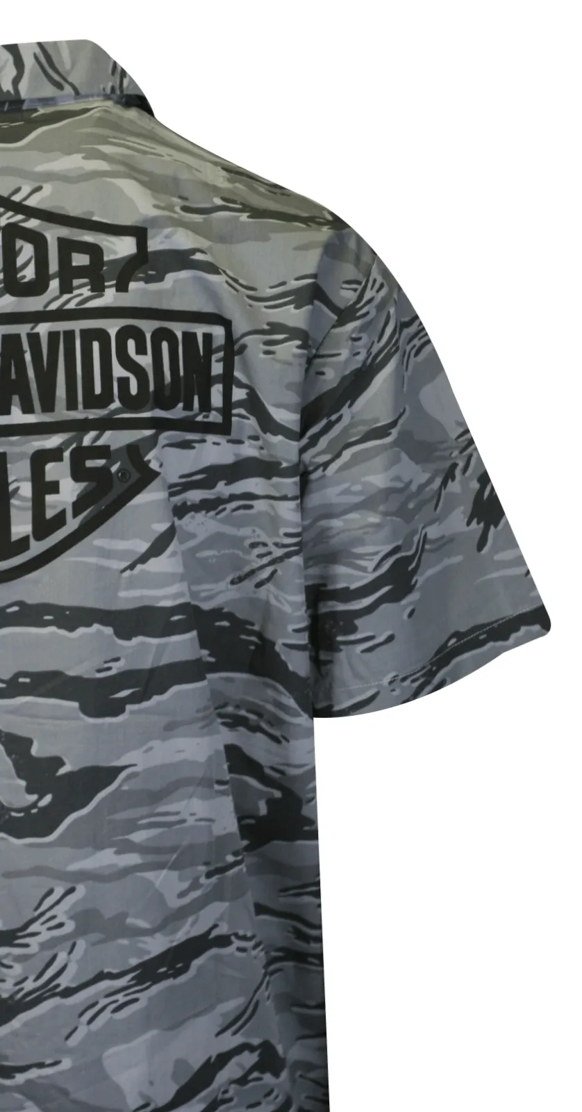 Branded  Men's Grey Bar & Shield Camo Shirt Allover Custom Print (S62)