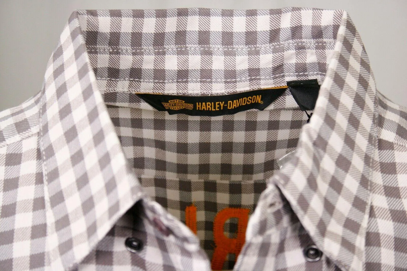 Branded  Men's Grey Brown Plaid S/S Woven Shirt