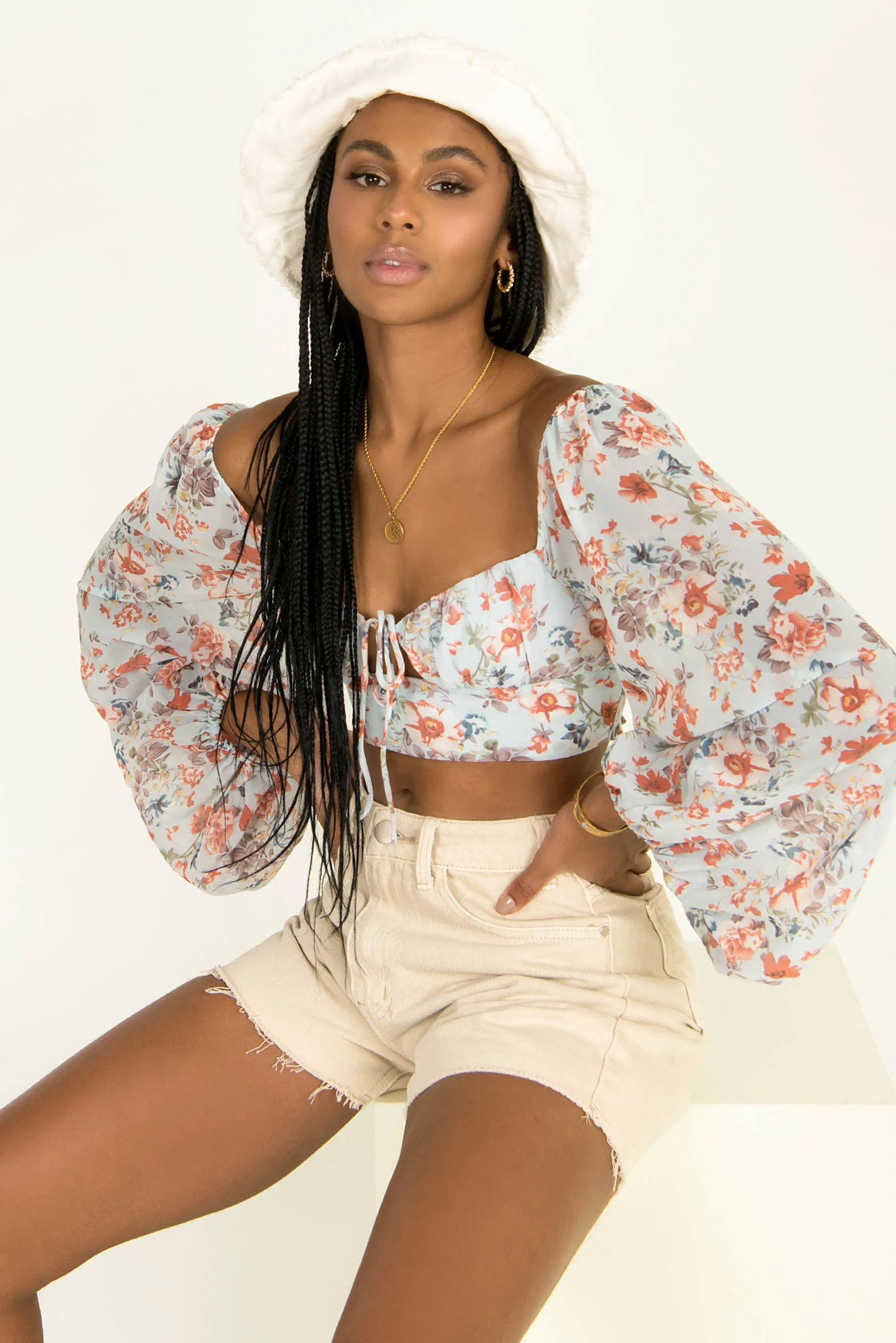 Briggs Top / Blue Floral