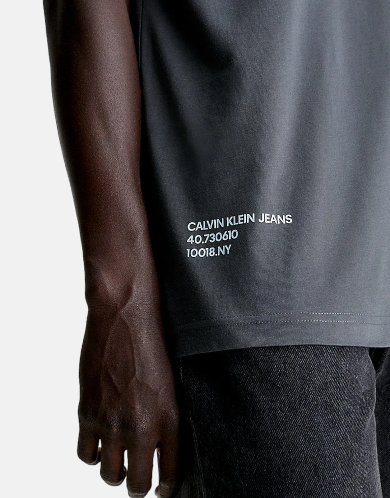 Calvin Klein Multiplacement Text Dark Grey T-Shirt