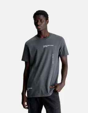 Calvin Klein Multiplacement Text Dark Grey T-Shirt