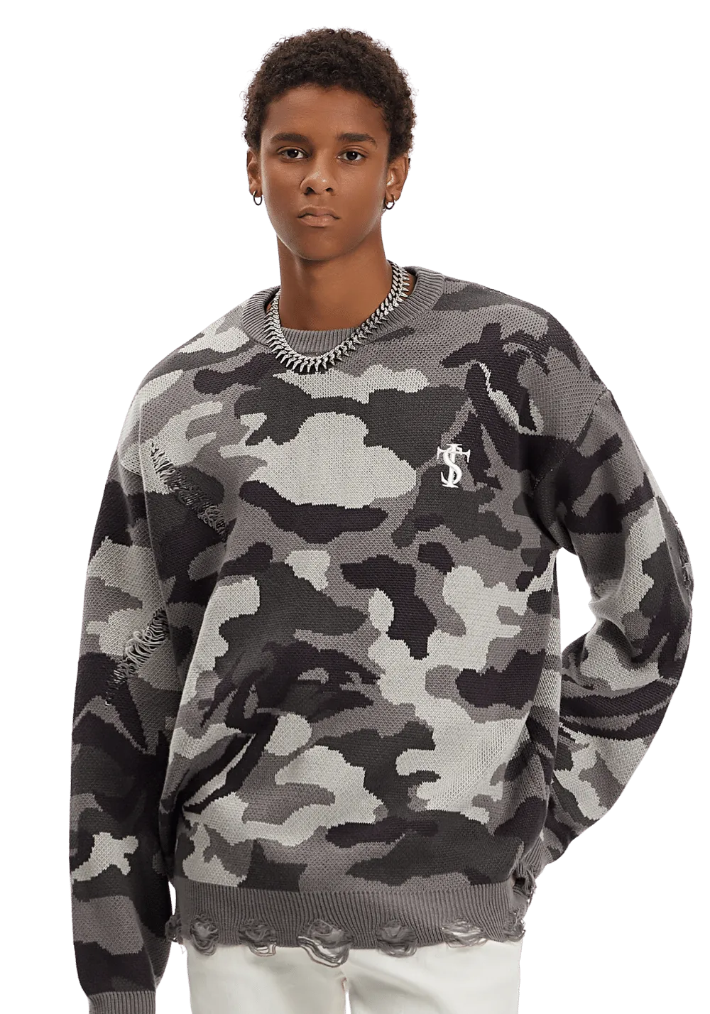 Camouflage Knitted Sweater