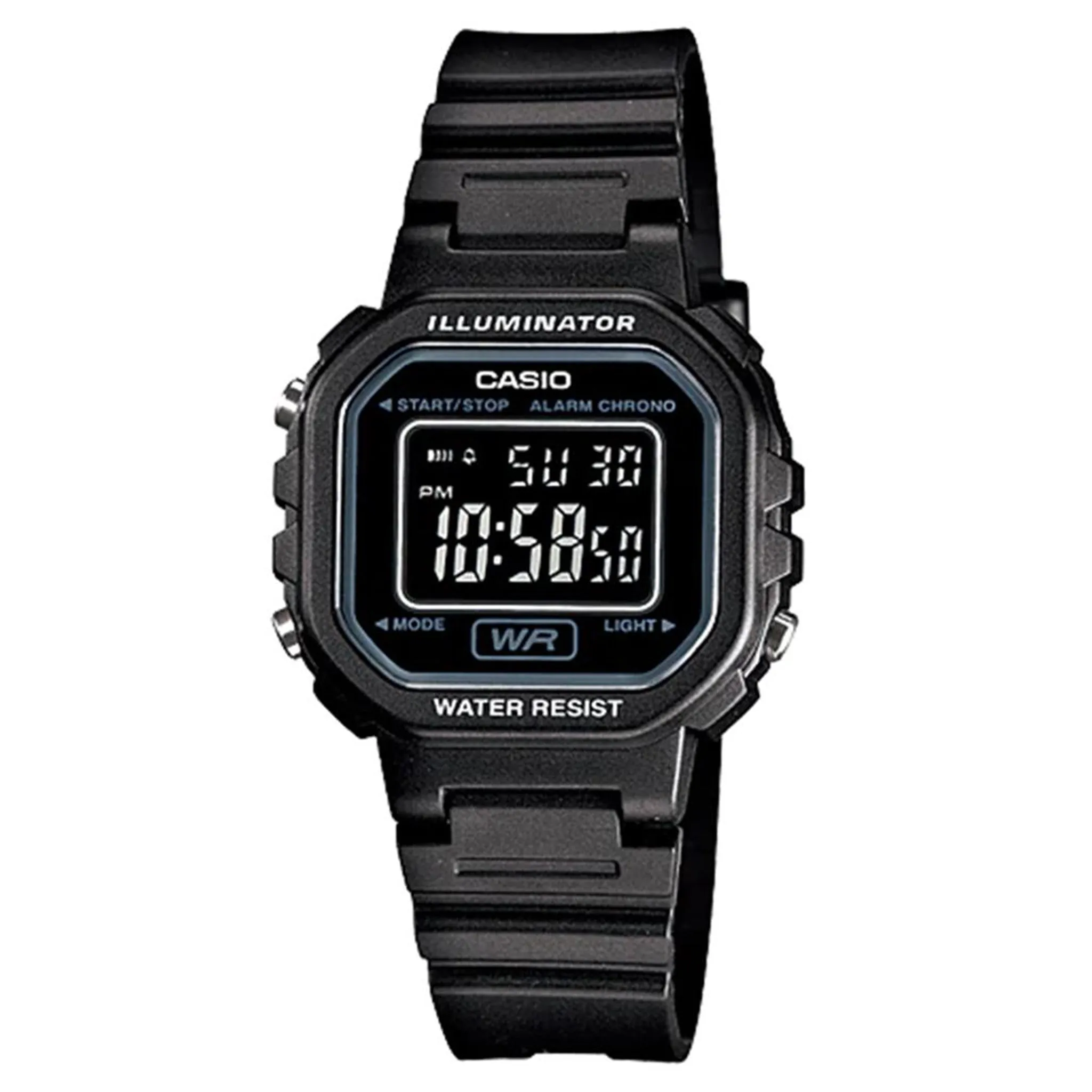 Casio Illuminator Black Resin Women's Digital Watch - LA20WH-1B