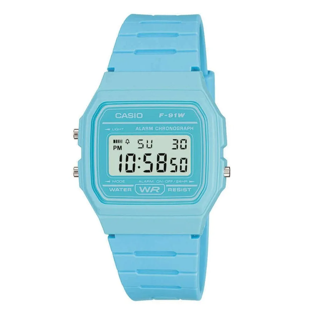 Casio Watch Classic Sports Digital Baby Blue F-91WC-2ADF