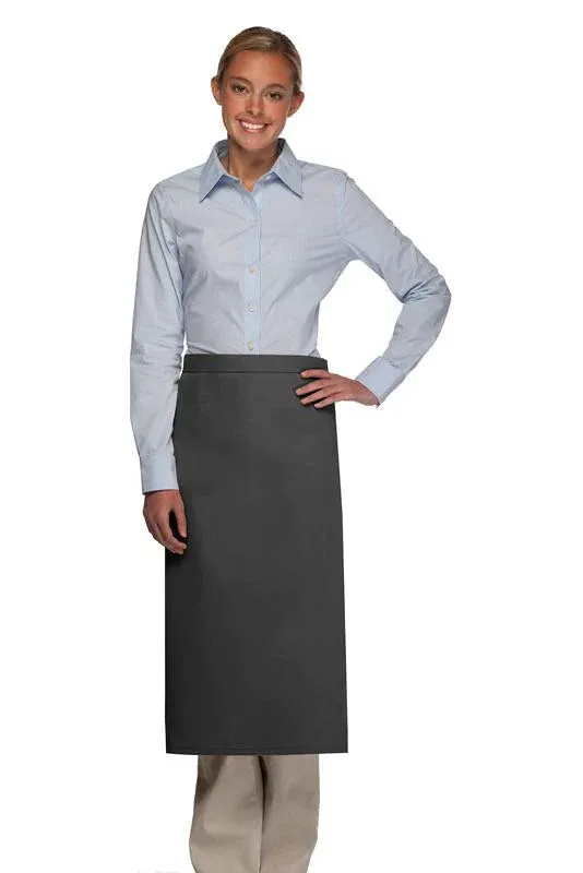 Charcoal Full Bistro Apron (No Pockets)