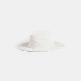 Chenille Criss Cross Ranch Hat - Winter White